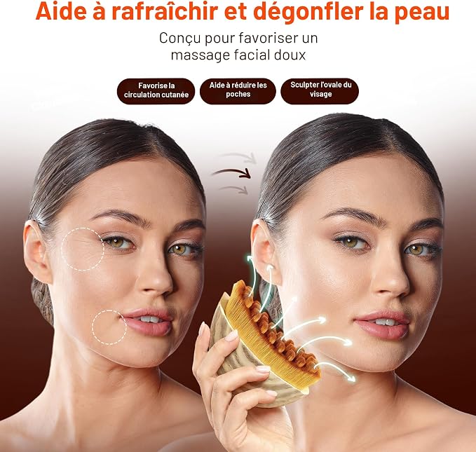 Rituel Éclat - Orchidée: Brosse lymphatique & Humidificateur blanc