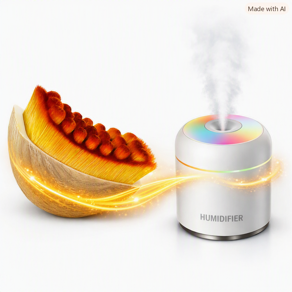 Rituel Éclat - Orchidée: Brosse lymphatique & Humidificateur blanc
