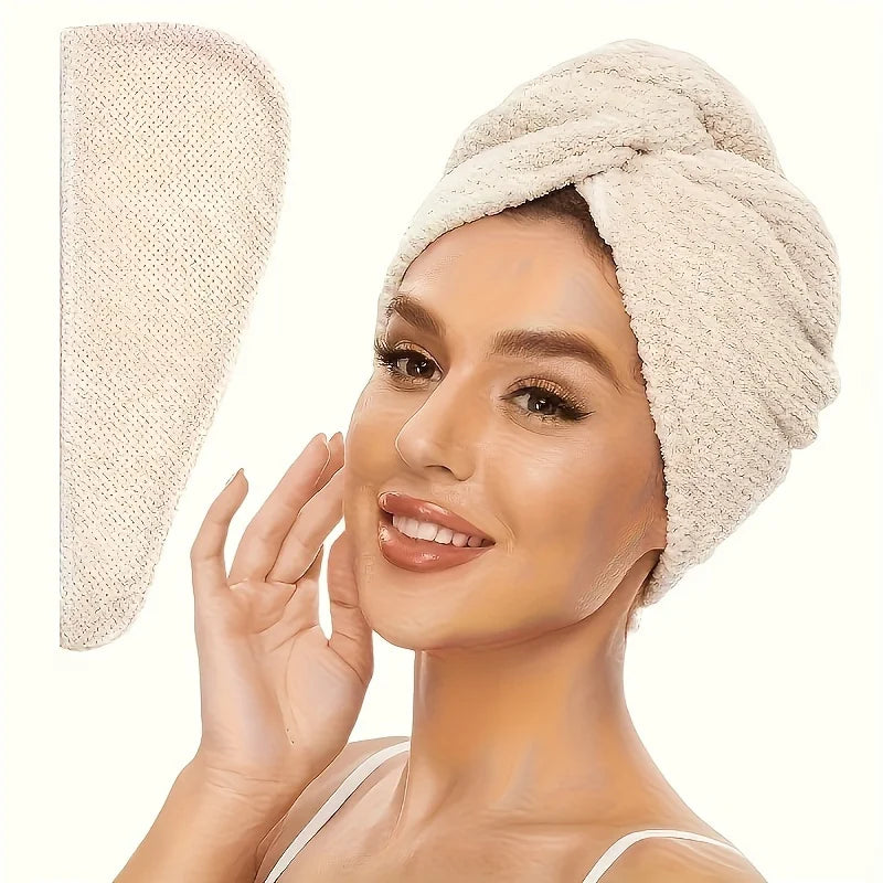 Serviette Enveloppante en Microfibre – Séchage Rapide & Soin Doux pour Cheveux Crépus