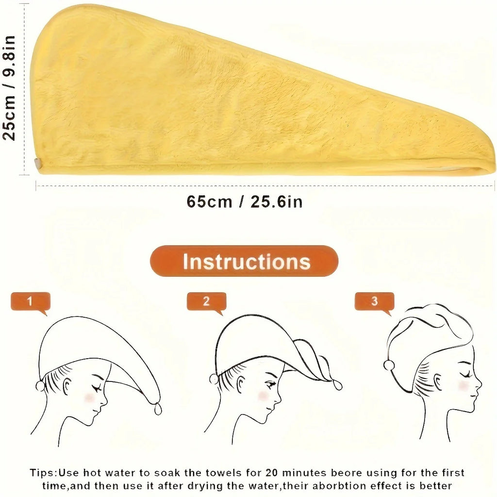 Serviette Enveloppante en Microfibre – Séchage Rapide & Soin Doux pour Cheveux Crépus