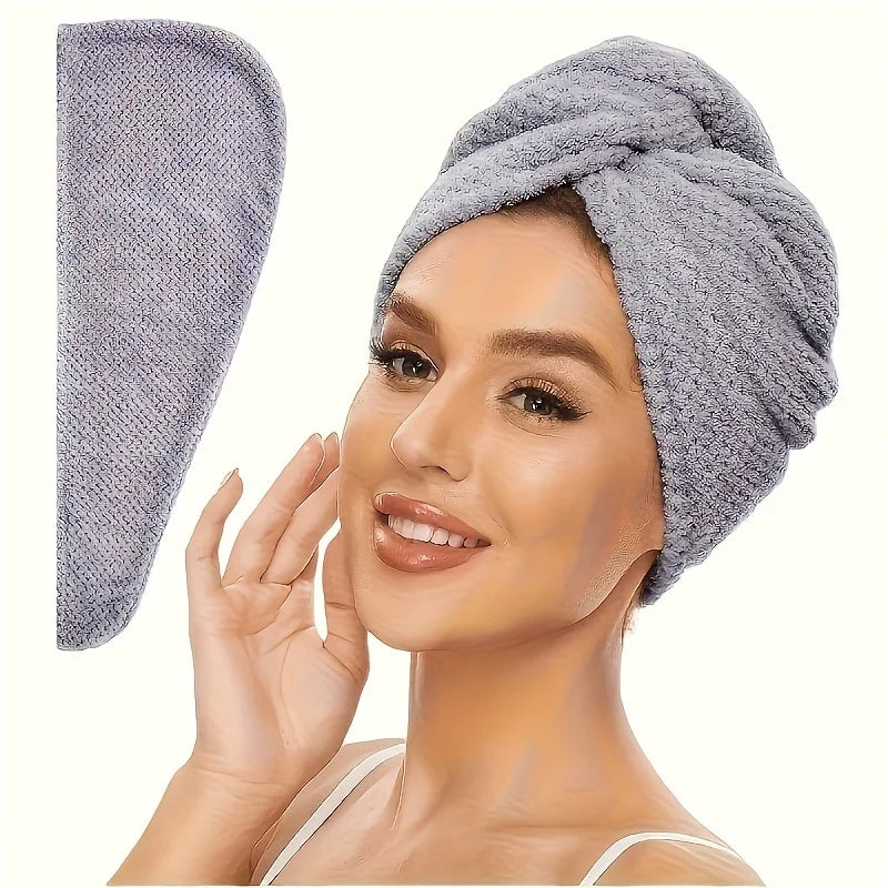 Serviette Enveloppante en Microfibre – Séchage Rapide & Soin Doux pour Cheveux Crépus