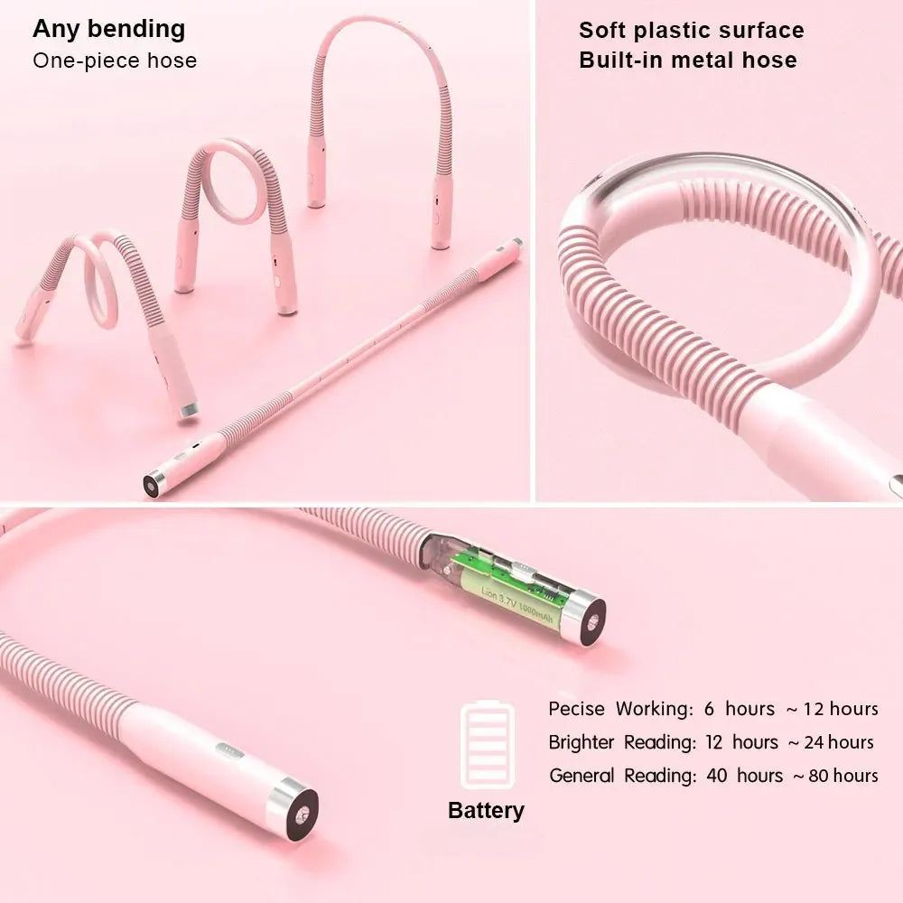 Lampe de Lecture LED Rechargeable pour le Cou – 3 Modes, Rotation 360°