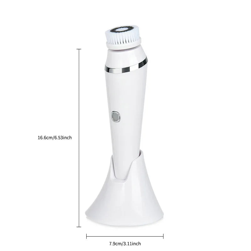Brosse Sonique Visage 4 en 1 – Nettoyage, Massage & Exfoliation Électrique