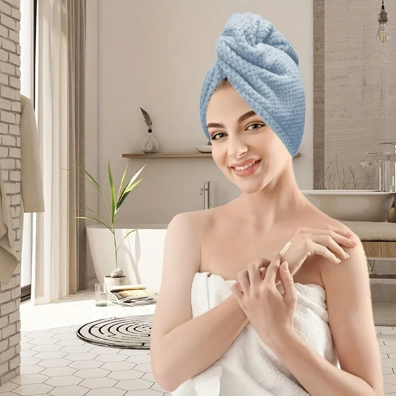 Serviette Enveloppante en Microfibre – Séchage Rapide & Soin Doux pour Cheveux Crépus