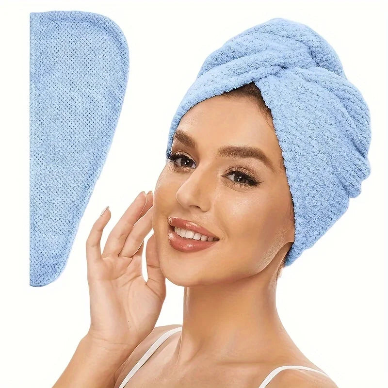 Serviette Enveloppante en Microfibre – Séchage Rapide & Soin Doux pour Cheveux Crépus